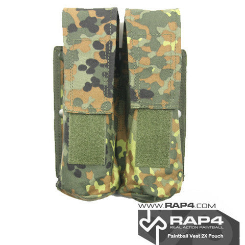 Double Pod Pouch for Strikeforce/Tactical Ten Vest (German Flecktarn) Clearance Item