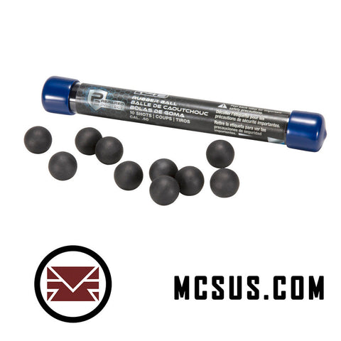 .50 Caliber High Impact Rubber Ball (Tube of 10)