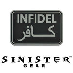 Sinister Gear "Infidel" PVC Patch - Black/Grey