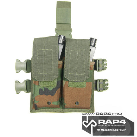 M4/M16 DMAG & Helix Magazine Leg Pouch (Woodland) Clearance Item