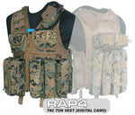 Tactical Ten Paintball Vest, Large Size (MARPAT)