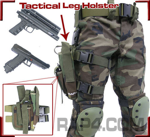 BLACK Tactical Leg Holster Right Hand Large  (Clearance Item)