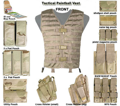 TAN MOLLE Tactical Vest