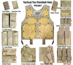 Tactical Ten Paintball Vest, Large Size (ACU)