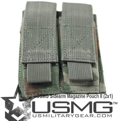 MOLLE Double Sidearm Magazine Pouch (Woodland) Clearance Item