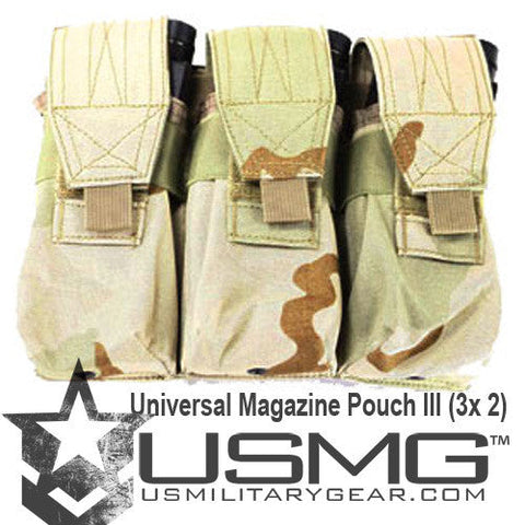 MOLLE HELIX Triple Universal Magazine Pouch (Desert Camo)