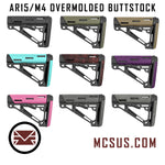 AR15/M4 OverMolded Mil-Spec Buffer Carbine Buttstock