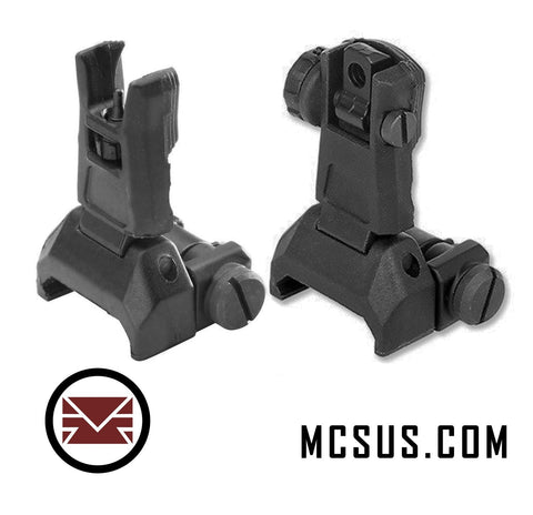 Alpha Low Profile Tactical Flip Up Sights (Set)