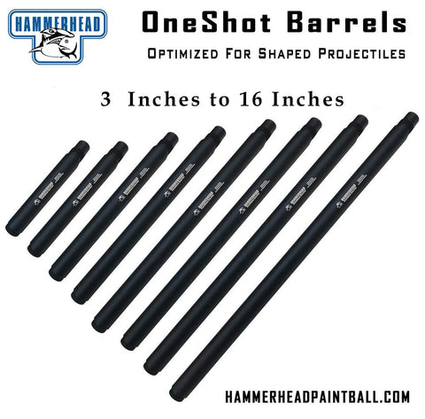 Hammerhead OneShot FS/Shaped Rounds Optimized Rifled Barrel (Valken M17 CQMF Milsig M17 M5 Length 3 Inches to 16 inches)