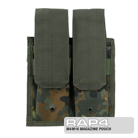 M4/M16 Magazine Pouch for Strikeforce/Tactical Ten Vest (German Flecktarn) Clearance Item