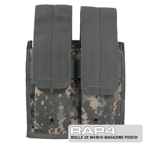 MOLLE Double M4 DMAG & Helix Magazine Pouch (ACU) Clearance Item