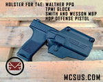 Holsters For T4E Walther PPQ, TPM1 Glock, HDP Defense Pistol, Smith and Wesson M&P (Left/Right Option)